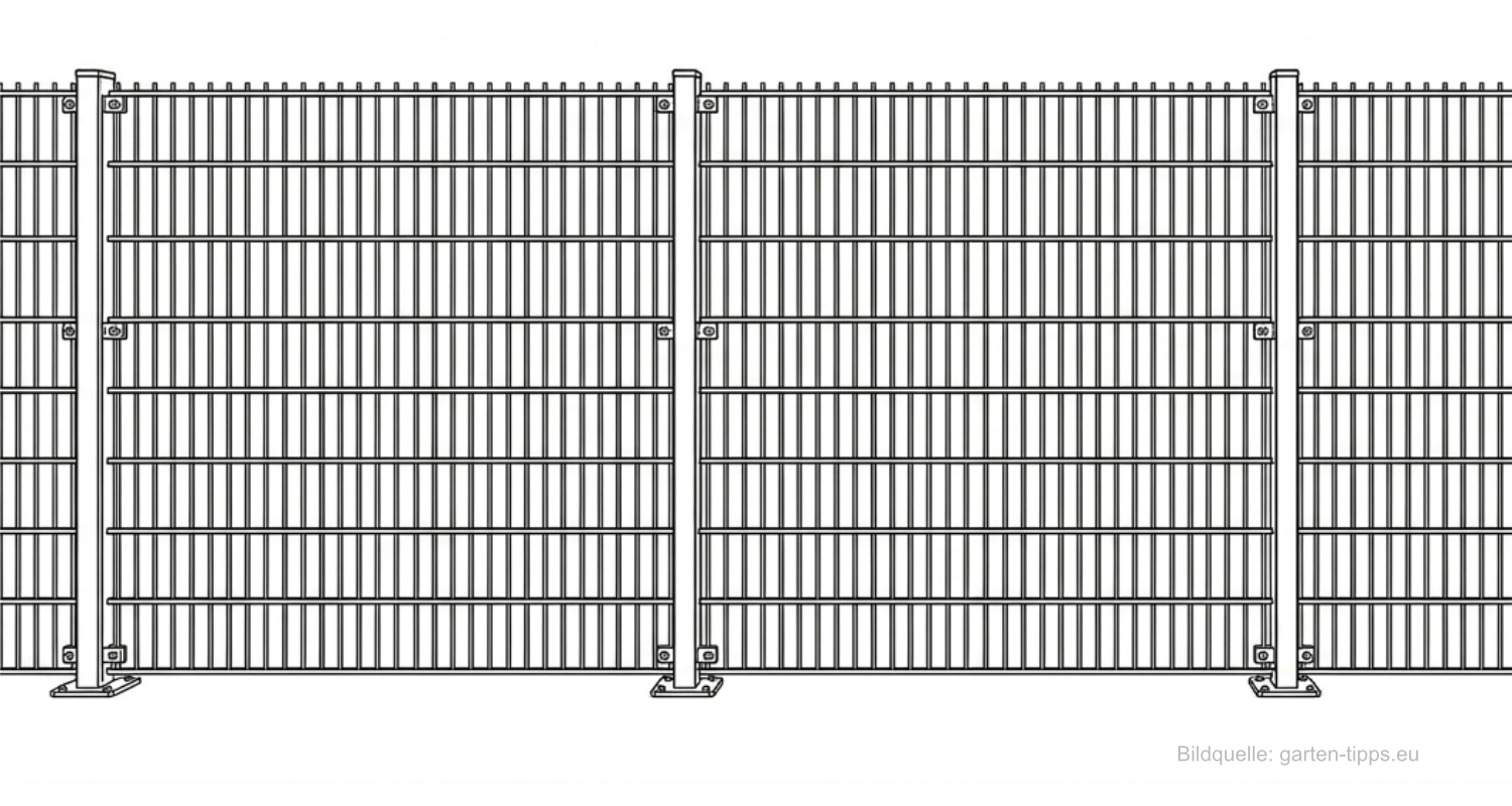 Der Doppelstabmattenzaun ist stabil, pflegeleicht und eine praktische Lösung für viele Gärten.