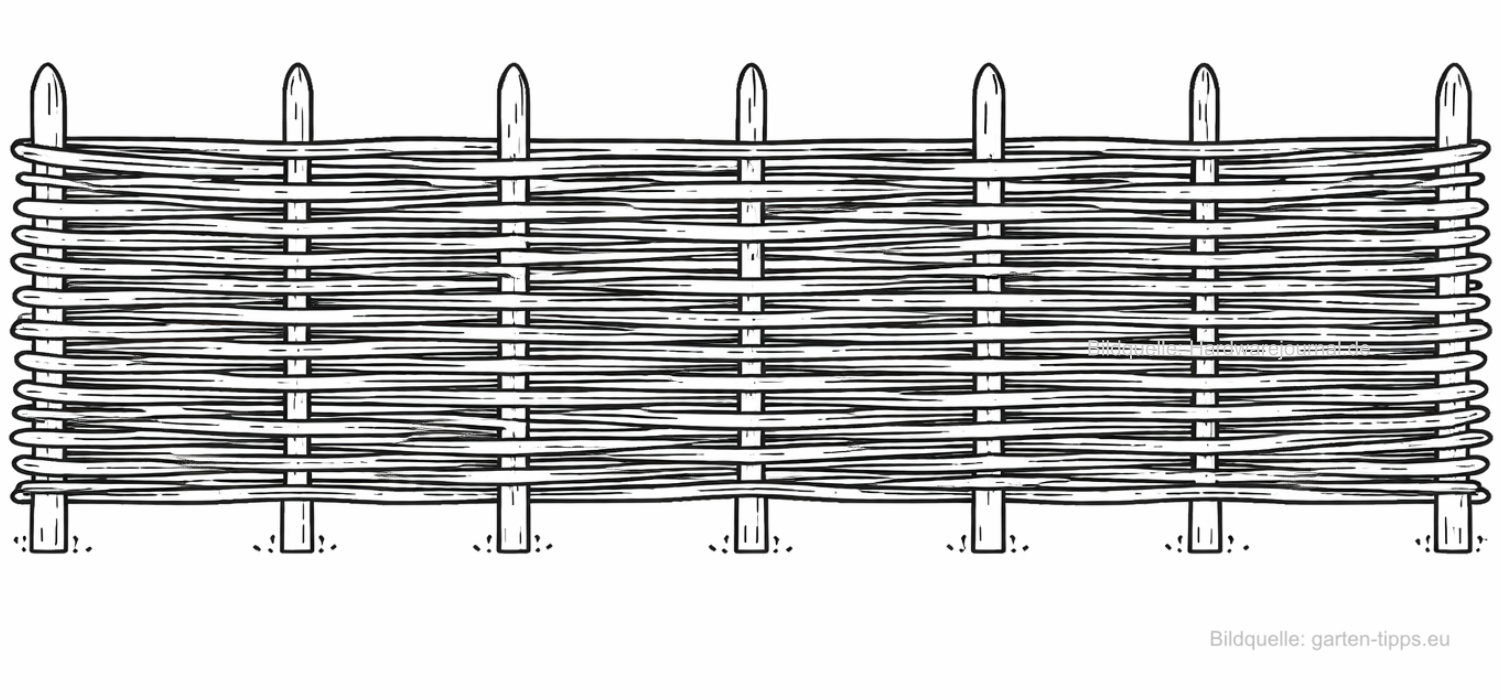 Der Flechtzaun überzeugt mit natürlicher Optik und dekorativem Charakter.